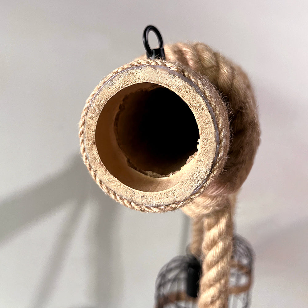 AlessioGlow - Retro hanglamp van metaal en hout