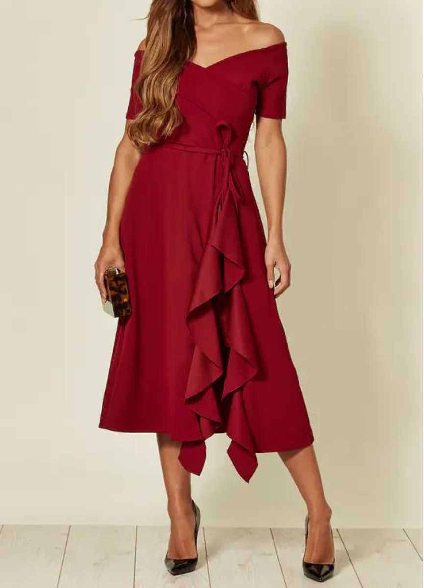 Celestine - Chique Off-Shoulder Jurk voor Vrouwen