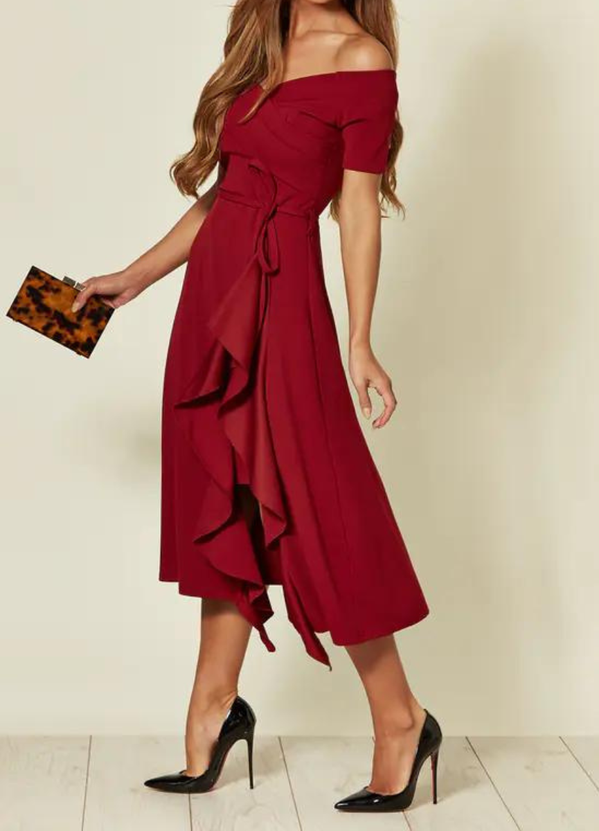 Celestine - Chique Off-Shoulder Jurk voor Vrouwen