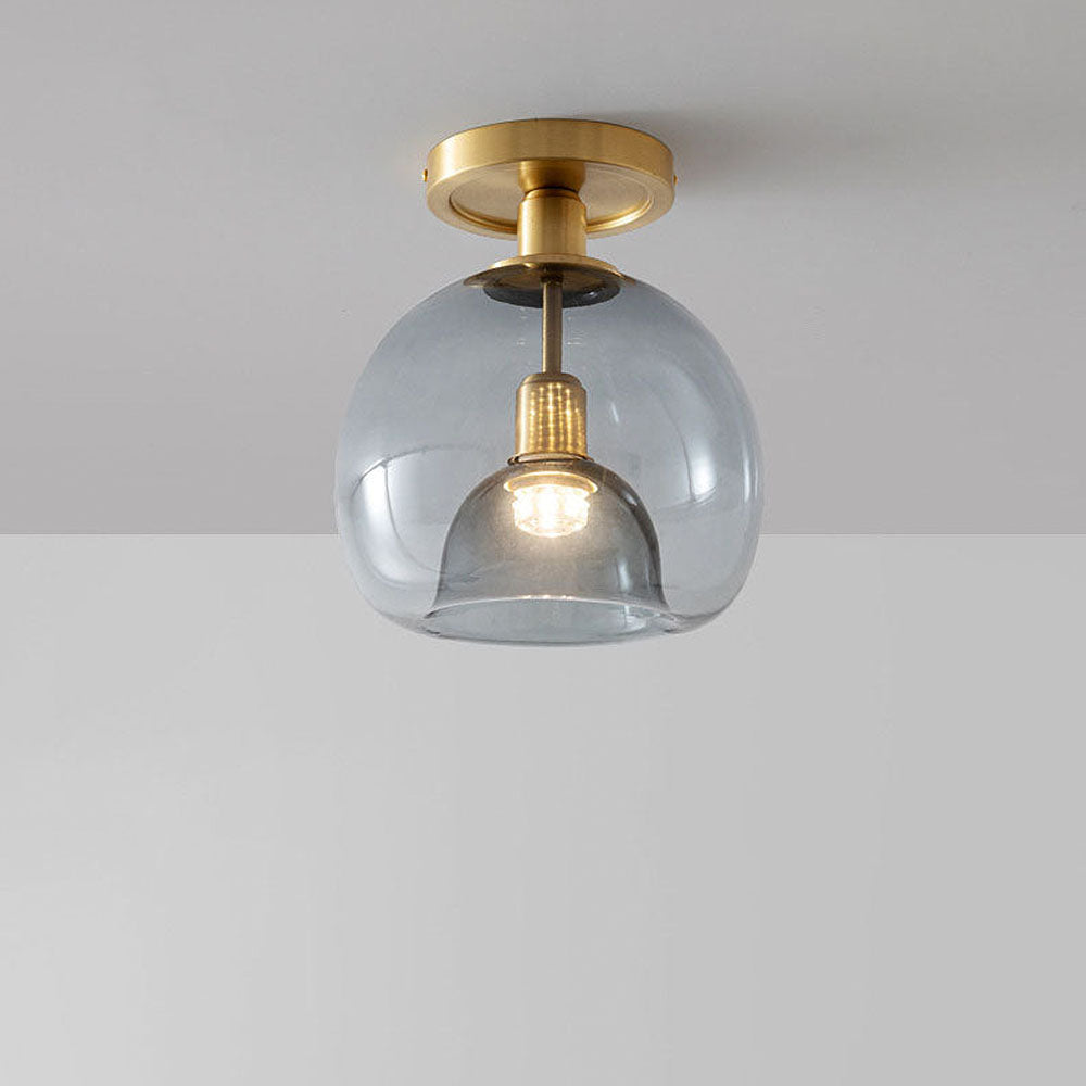 DesignEpure - Moderne Grijze Glazen Plafondlamp