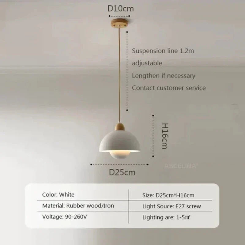 CreamyBreeze - Houten Hanglamp