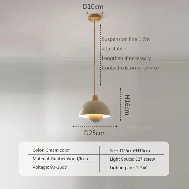 CreamyBreeze - Houten Hanglamp
