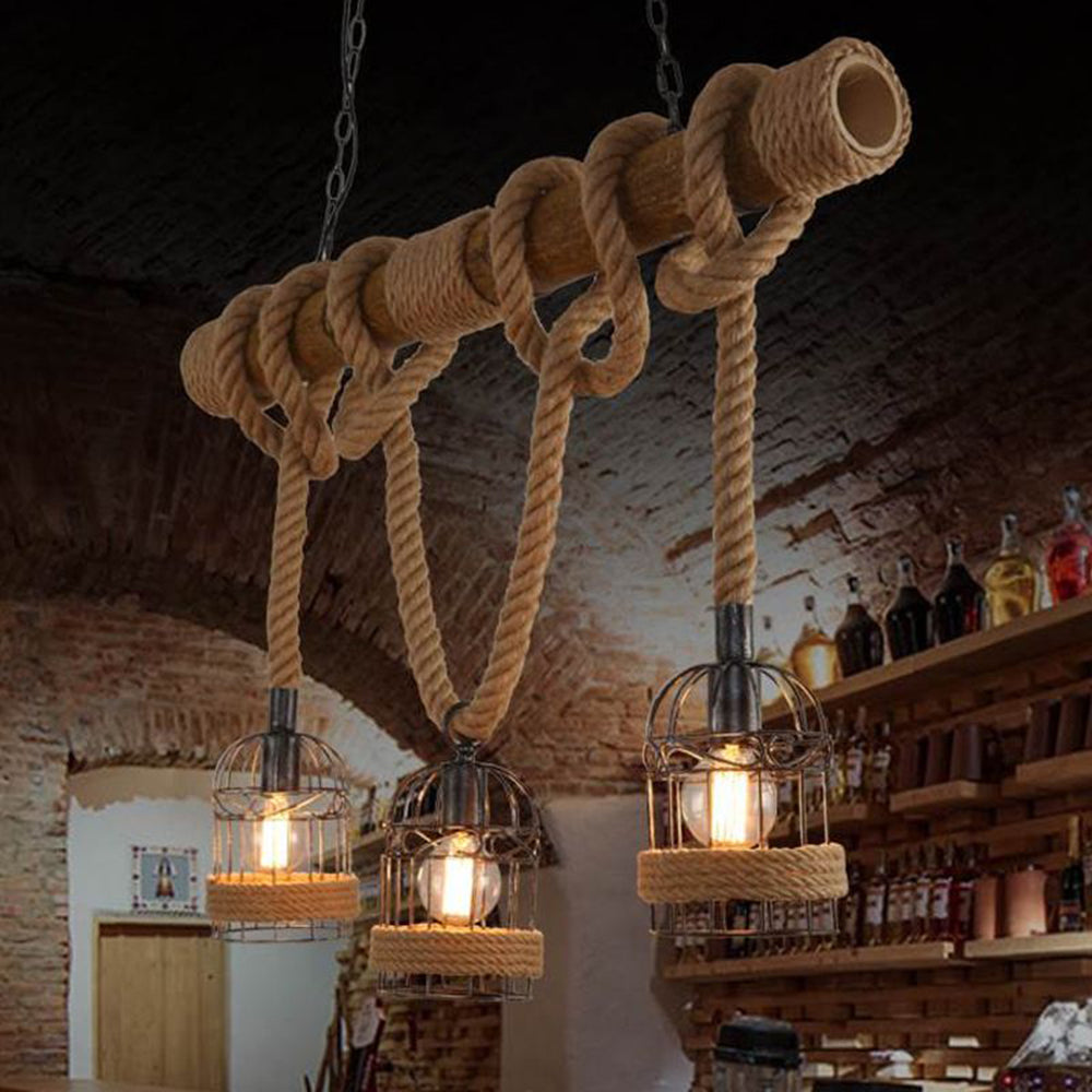 AlessioGlow - Retro pendant light in metal and wood