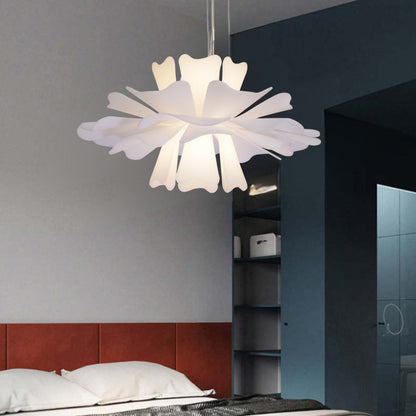 Petalia - Elegante Witte Hanglamp in Metaal