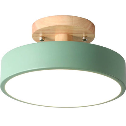 Nordic Log Ronde LED Half-Inbouw Plafondlamp