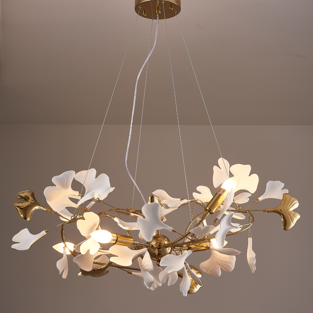 OliviaLeaf - Elegante hanglamp in ginkgo-vorm