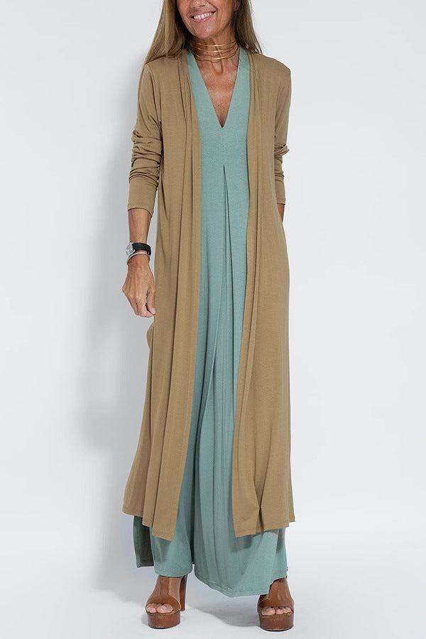 Deena - Flowing Maxi Dress met Cardigan