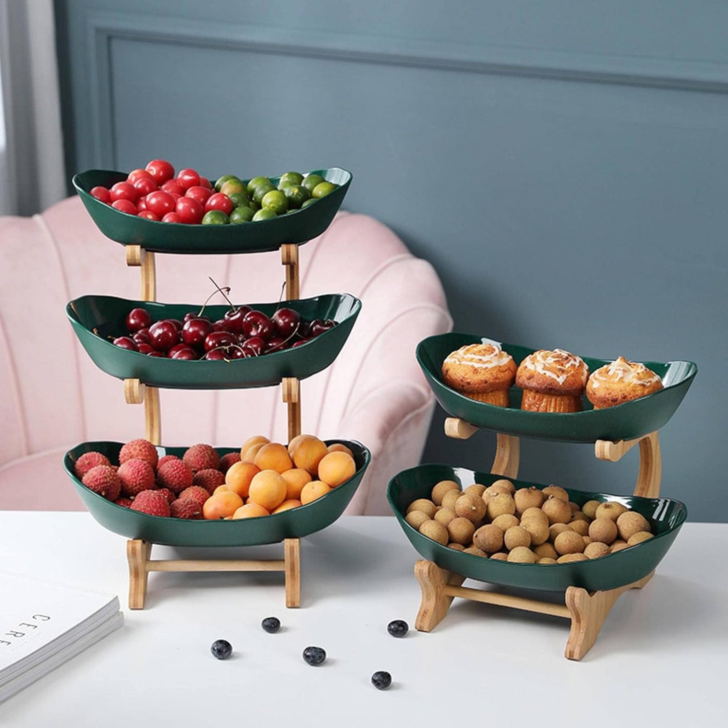 FruitTower - Elegant hout metalen fruitrek