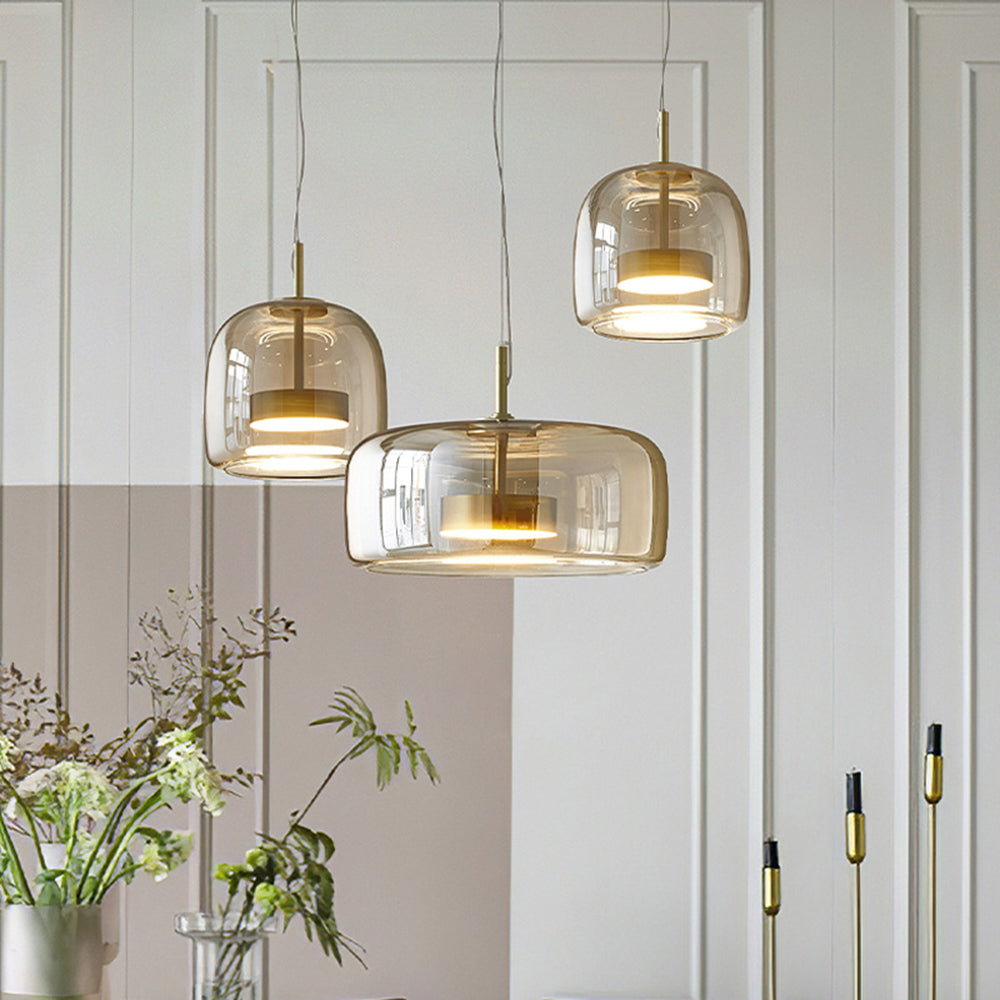 Retroluxe - Retro Hanglamp met Amber Licht