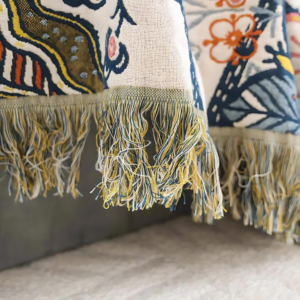 Bora Boho Throw | Lichte Katoenmix met Bloemendessin 3