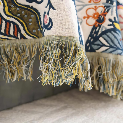 Bora Boho Throw | Lichte Katoenmix met Bloemendessin 3