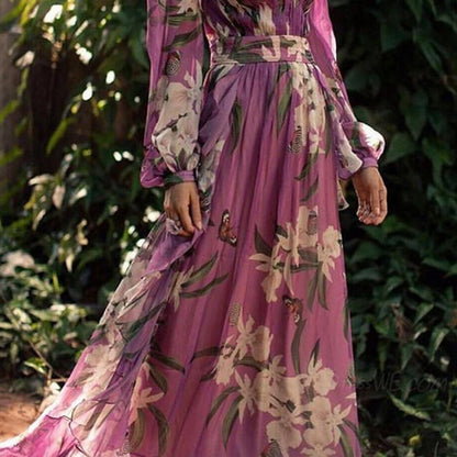 Mari - Bloemenprint Maxi Jurk