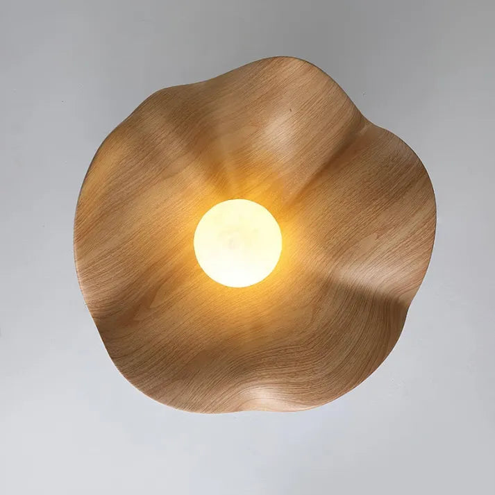 Nordic – Houten en Hars Lotus Plafondlamp