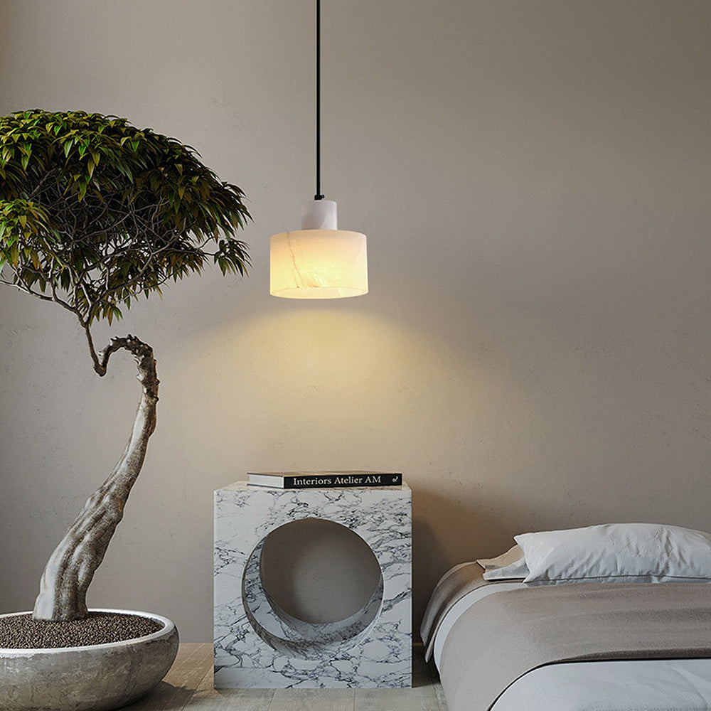 MarbreSimplicite - Scandinavische Hanglamp van Wit Marmer