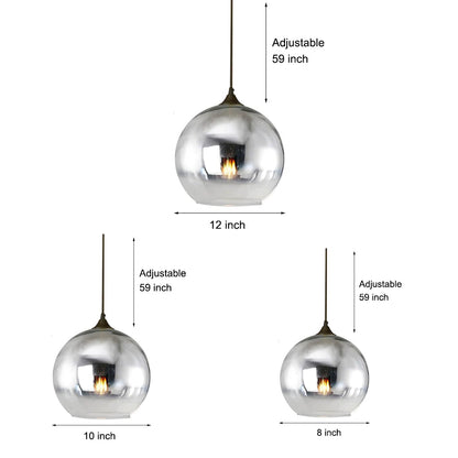 LichtMeester - Moderne Globe Design Hanglamp van Glas met LED Verlichting voor Keuken en Eetkamer