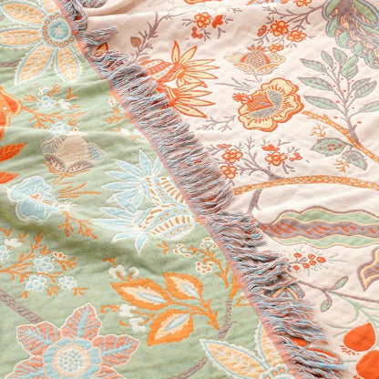 Fleur Bohemian Throw | Ademend Katoenmix, Lichtgewicht Decoratie 5