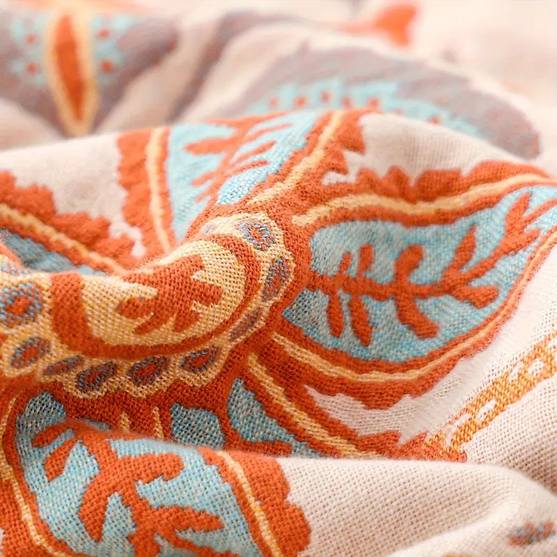Fleur Bohemian Throw | Ademend Katoenmix, Lichtgewicht Decoratie 7