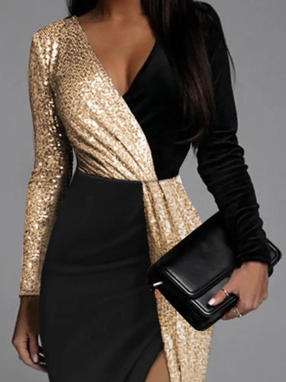 Angeles - Jurk met gouden glitters