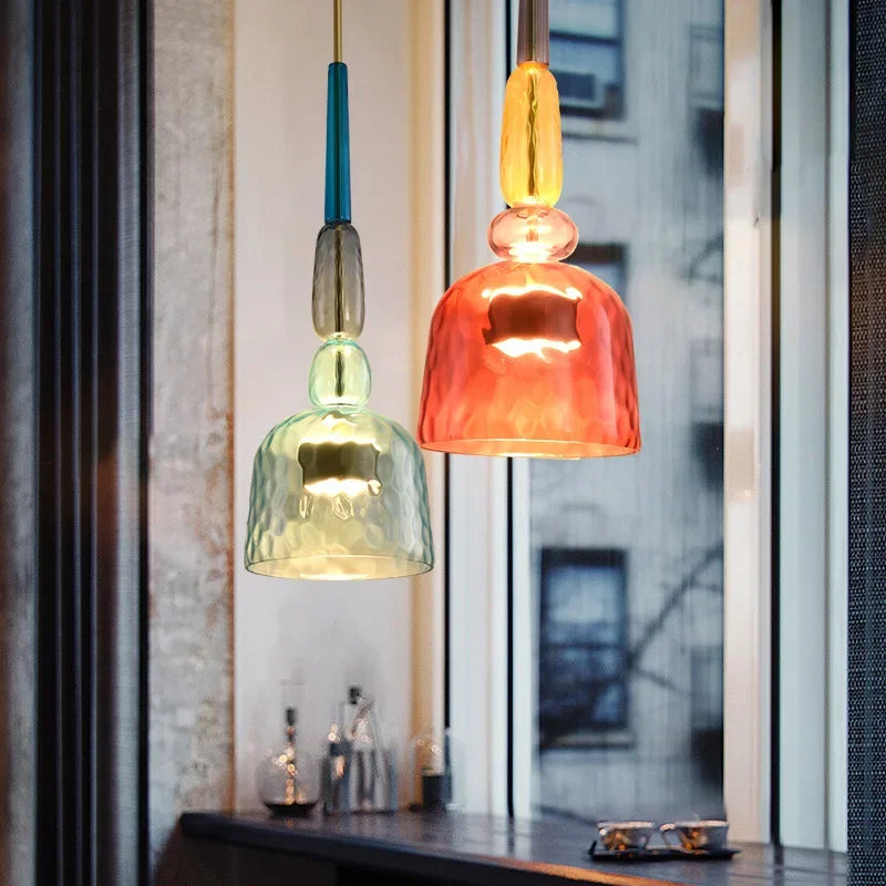 UrbanSimplicity - Hanglampen met Kleurrijk Glas