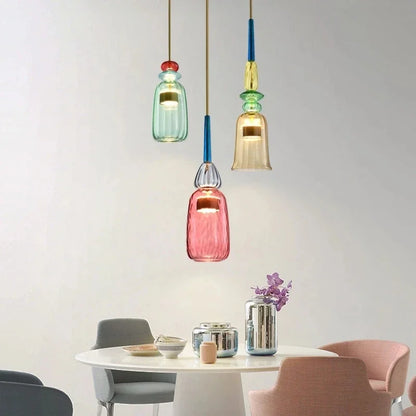 UrbanSimplicity - Hanglampen met Kleurrijk Glas