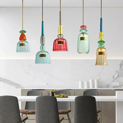 UrbanSimplicity - Hanglampen met Kleurrijk Glas