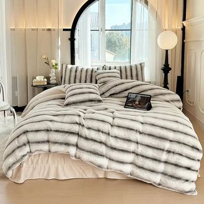 Mavi Warmte Deken | Ultrazacht Imitatiebont met Ruches 0