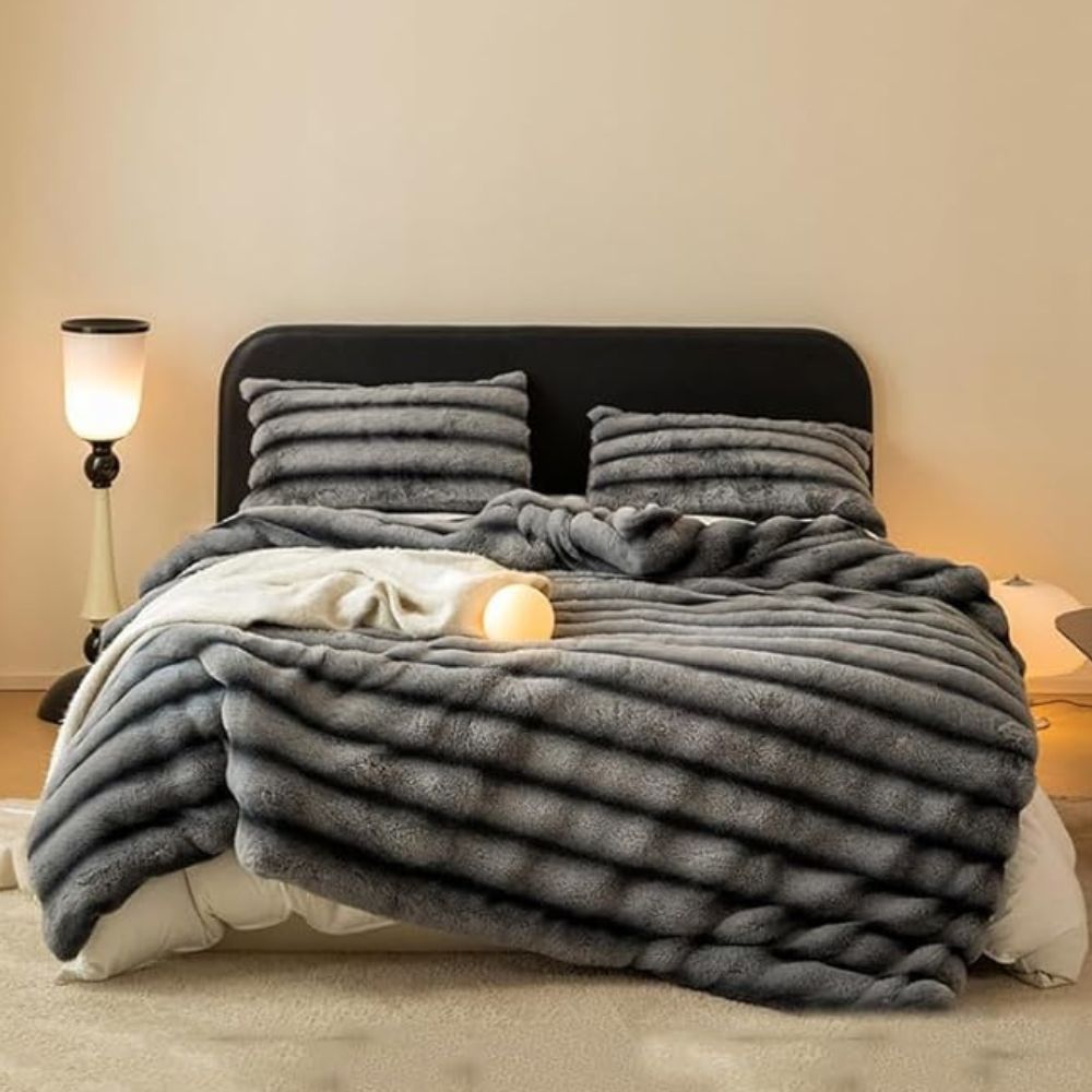 Mavi Warmte Deken | Ultrazacht Imitatiebont met Ruches 1