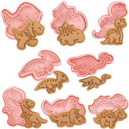 DinoCut - Set van 8 Dinosaurus koekjesvormpjes