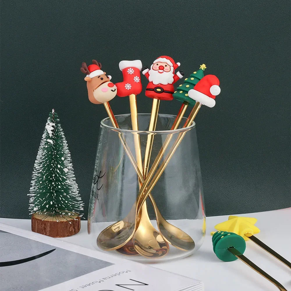 XmasSpoons - Roestvrijstalen kerstlepels met geschenkverpakking