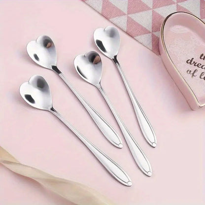 HeartSpoonSet - Hartvormige roestvrijstalen lepelset