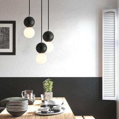 Aurora Hanglampen LED - Zwart en Wit Glas