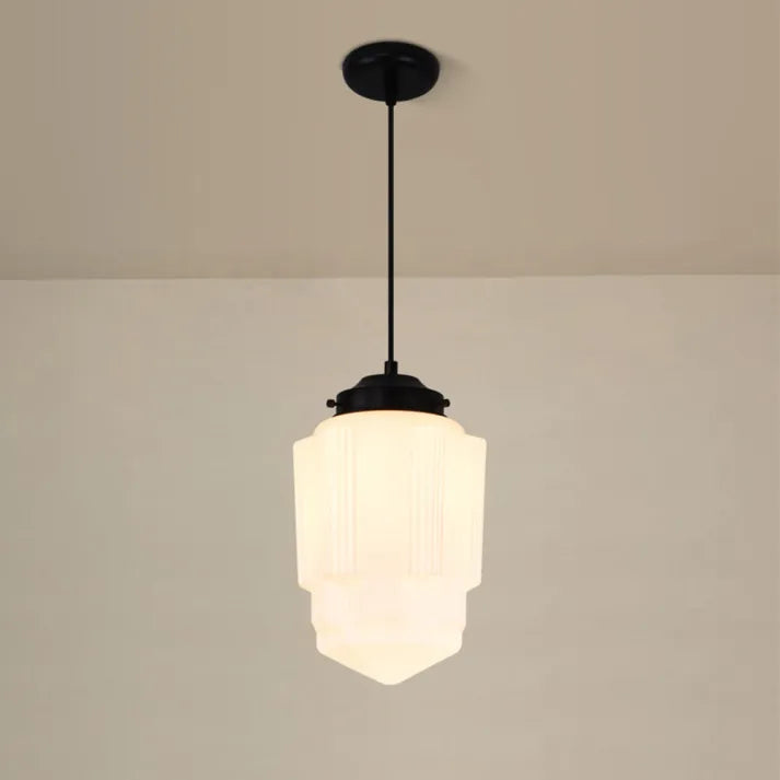 VintageGlow – Geometrische Hanglamp in Mat Glas